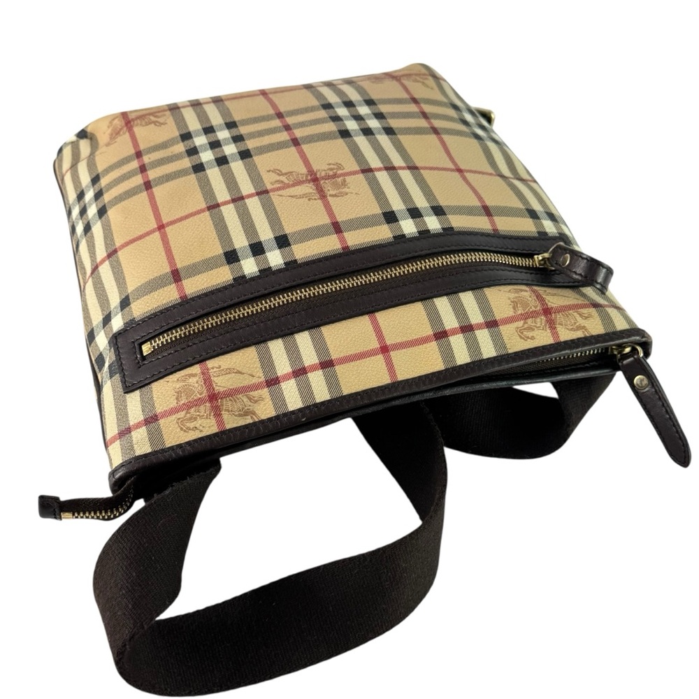 BURBERRY Multi Canvas Nova Check Haymarket Crossbody Made in Italy Authenticated - Picture 11 of 17